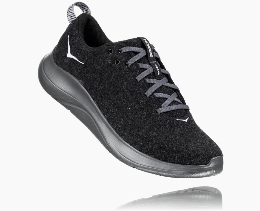 Tenis Hoka One One Hombre Negros - Hupana Flow Wool - EGFA35681